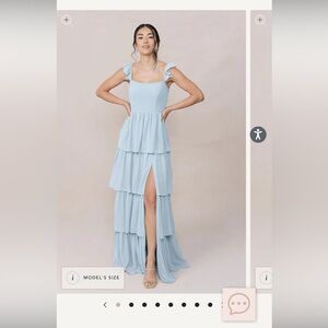 Revelry bridesmaid dress light blue size 8